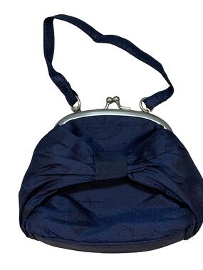 Janie and Jack Prima Ballerina Navy Bow Accent Purse/ Clutch